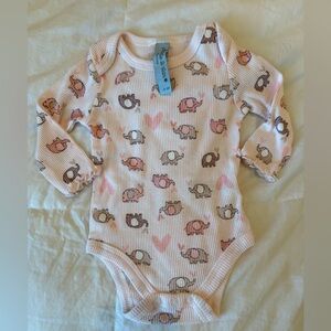 Elephant Print baby Onesie